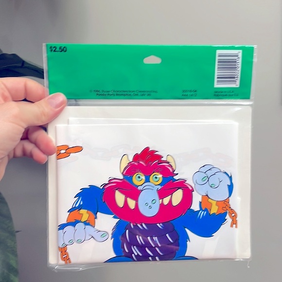 Vintage 1980 1986 Happy Birthday Banner My Pet Monster Characters Cleveland Rare - Picture 2 of 8